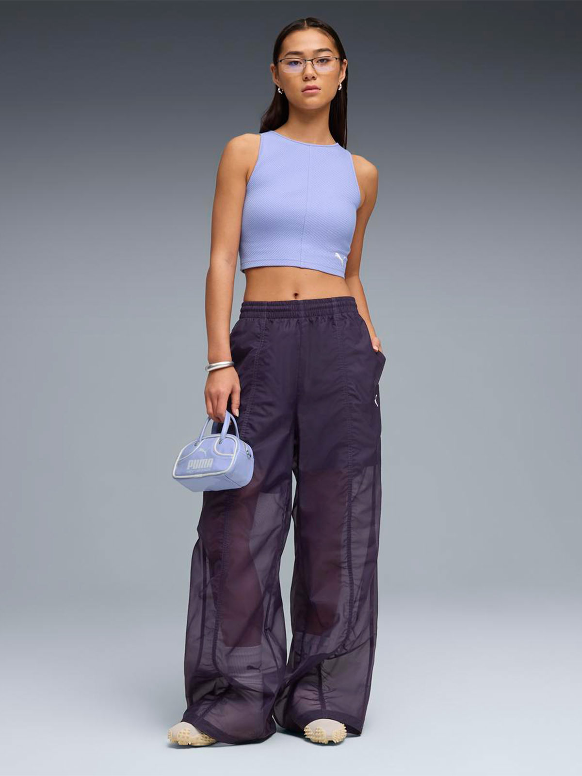 POLO MUJER PUMA MORADO RIBBED - 5