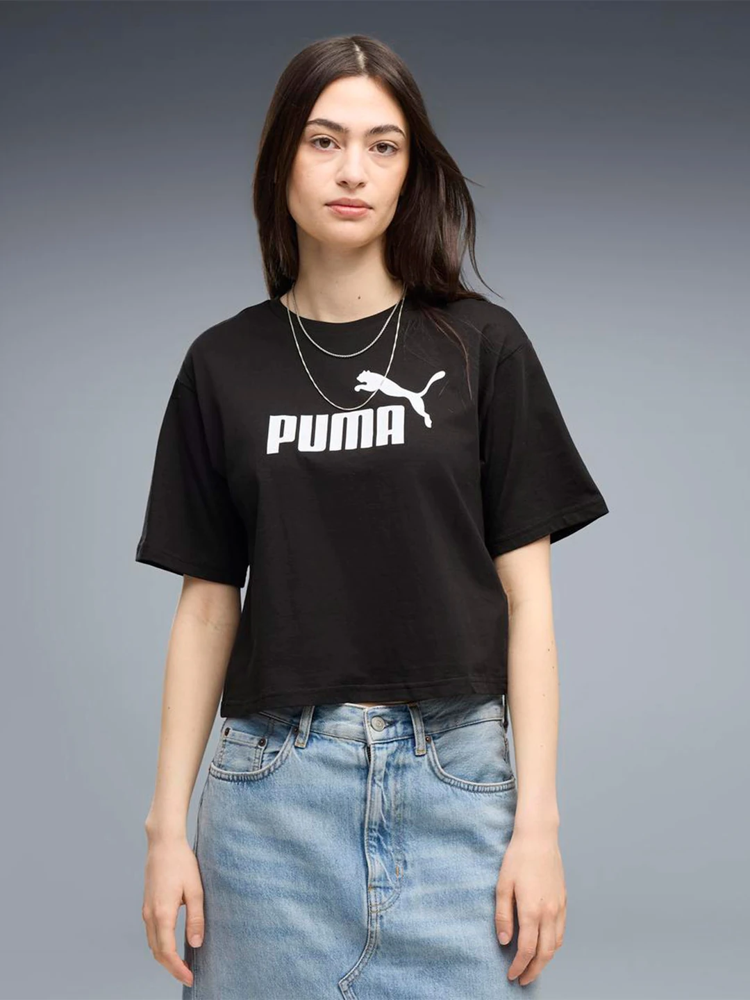 POLO MUJER PUMA NEGRO CROPPED - 3