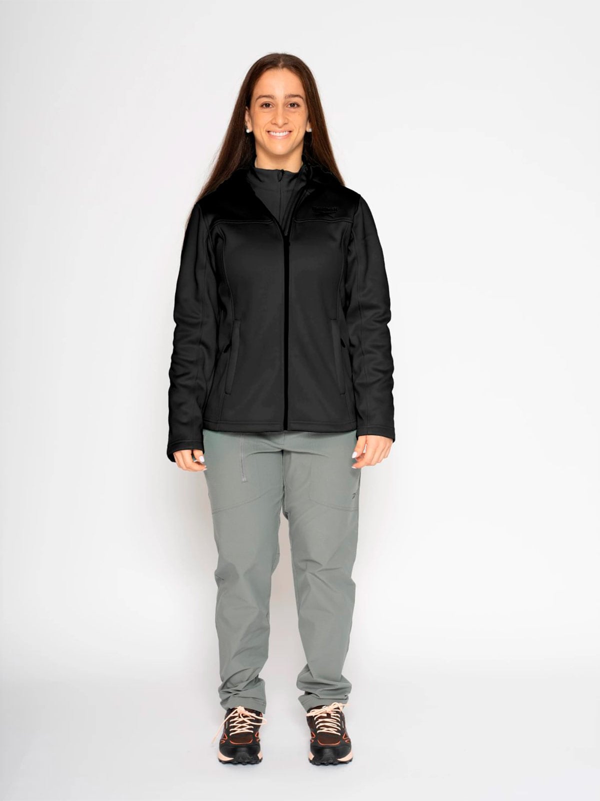 CASACA DEPORTIVA MUJER REEBOK NEGRO SOFTSHELL - 1