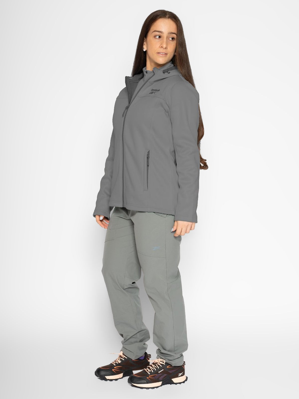 CASACA MUJER REEBOK SOFTSHELL GRIS - 3