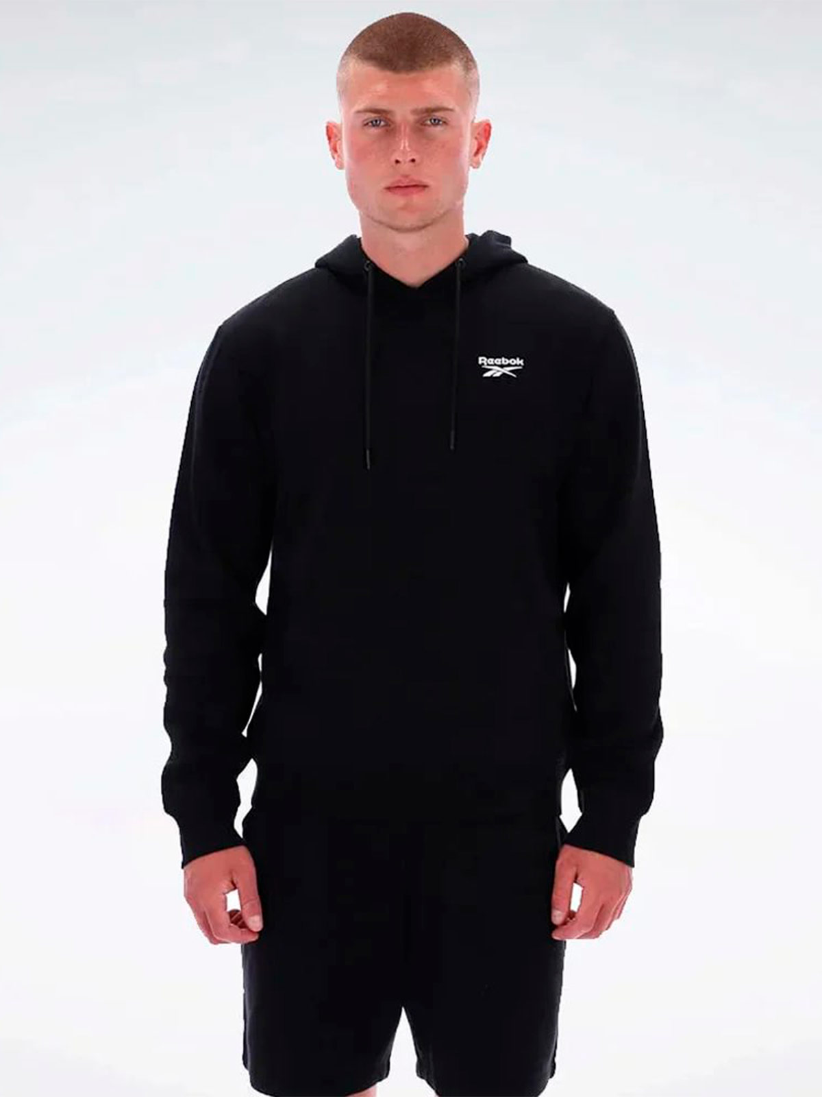 POLERA DEPORTIVA ALGODÓN HOMBRE REEBOK NEGRO SMALL LOGO - 1