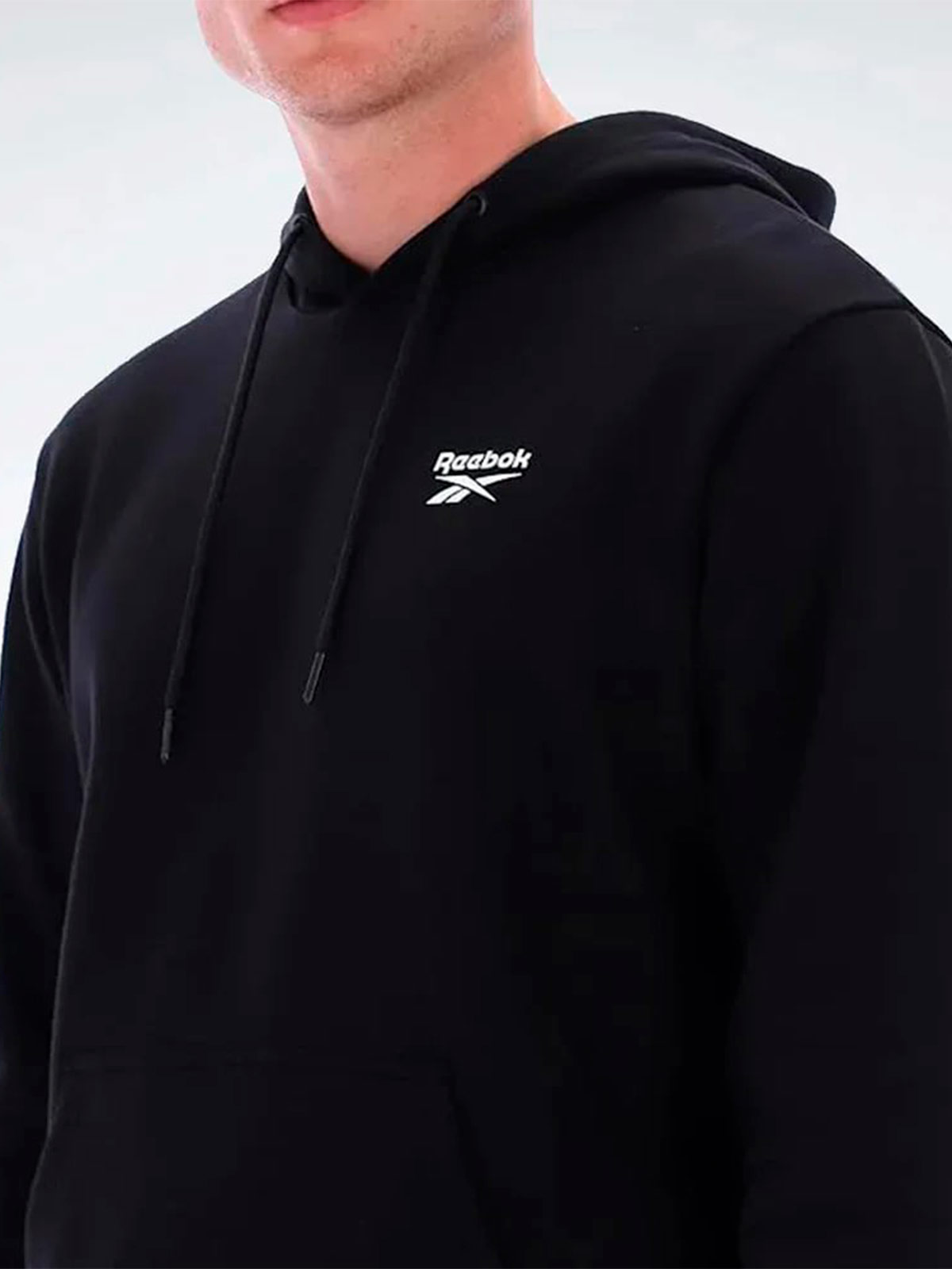 POLERA DEPORTIVA ALGODÓN HOMBRE REEBOK NEGRO SMALL LOGO - 4