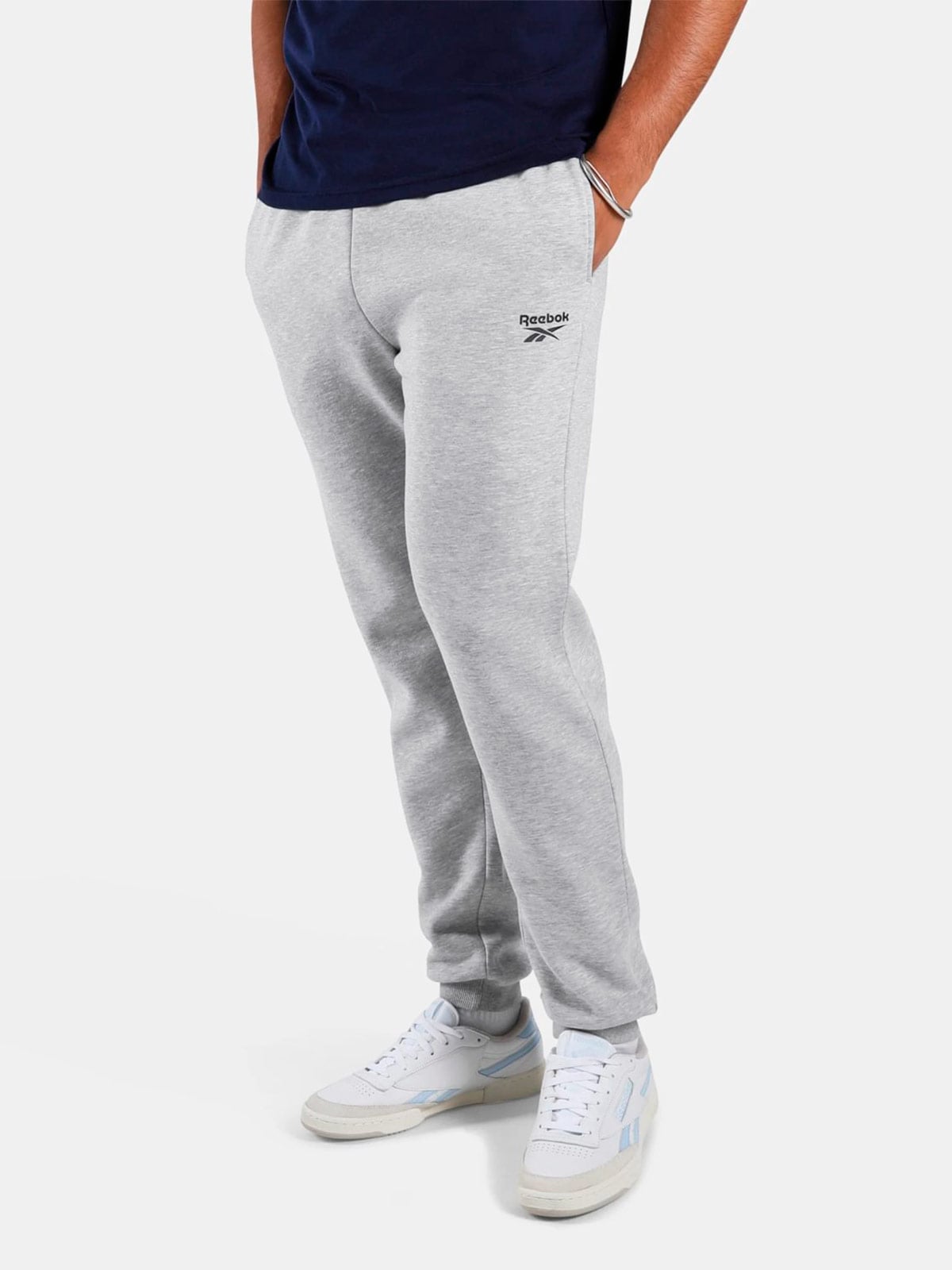 PANTALÓN BUZO ALGODÓN HOMBRE REEBOK GRIS - 1