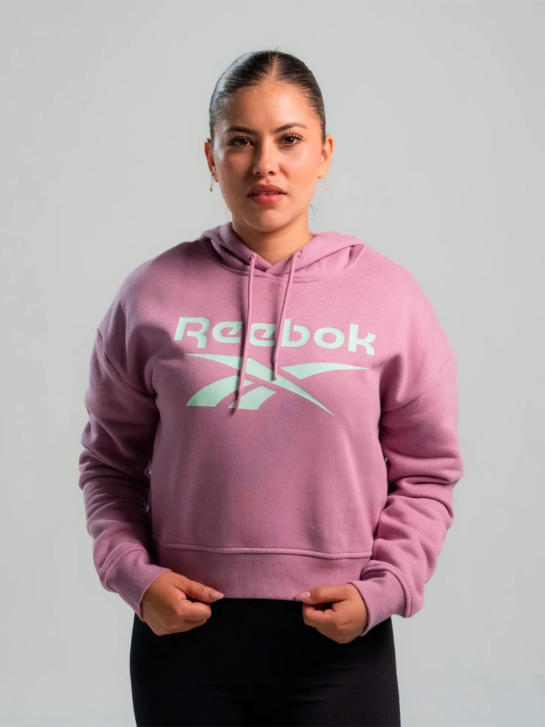 POLERA DEPORTIVA ALGODÓN MUJER REEBOK ROSADO BIG LOGO - 1