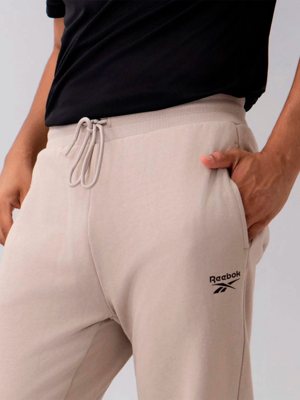 PANTALÓN BUZO ALGODÓN HOMBRE REEBOK GRIS CUFF PANT - 4