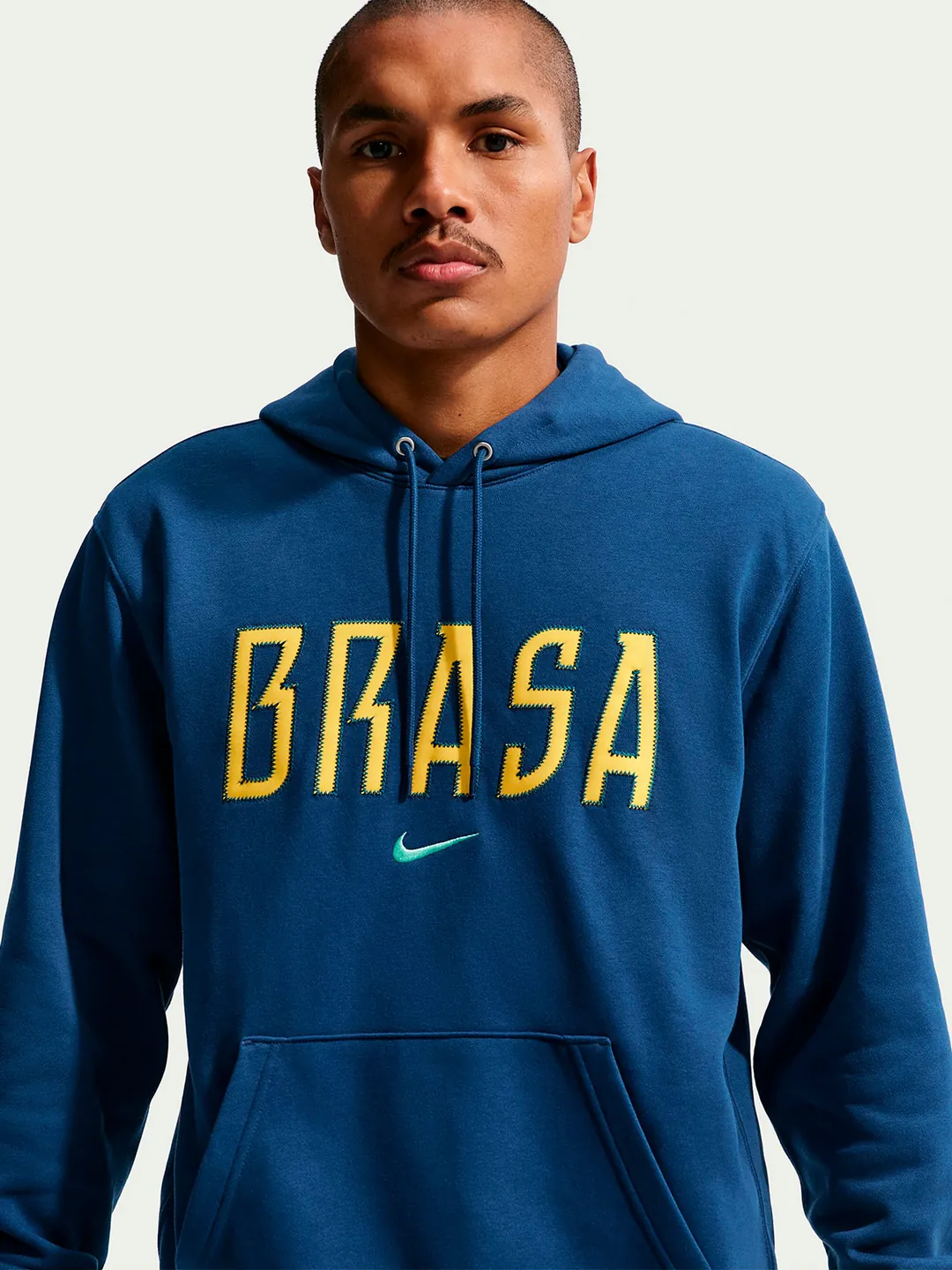POLERA DEPORTIVA HOMBRE NIKE AZUL CLUB HOODIE - 1