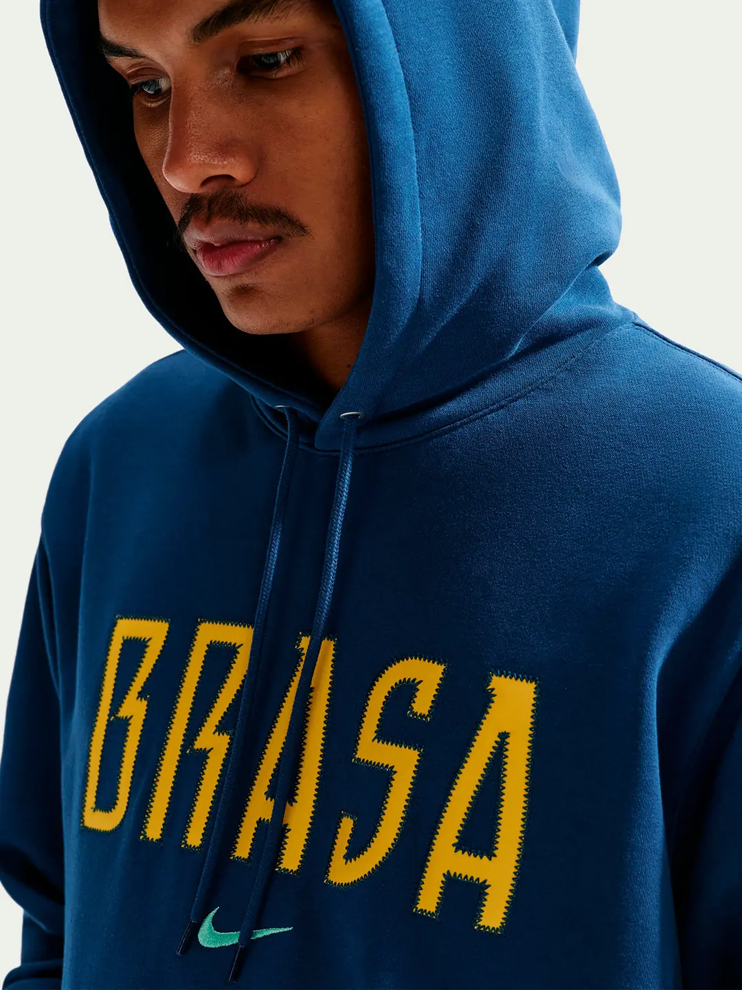 POLERA DEPORTIVA HOMBRE NIKE AZUL CLUB HOODIE - 4