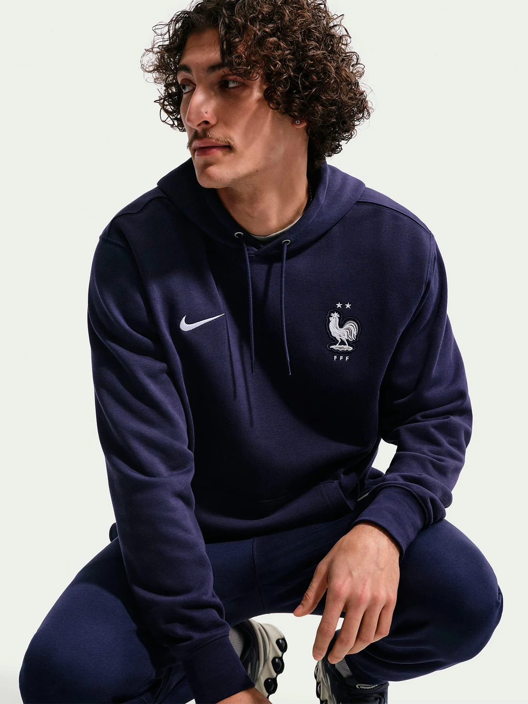 POLERA DEPORTIVA HOMBRE NIKE AZUL HOODIE - 1