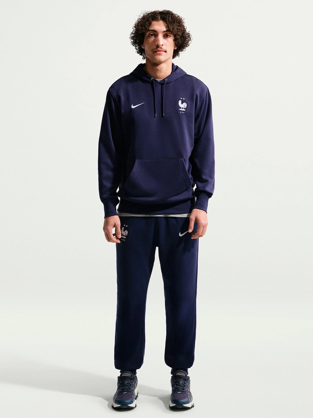 POLERA DEPORTIVA HOMBRE NIKE AZUL HOODIE - 3