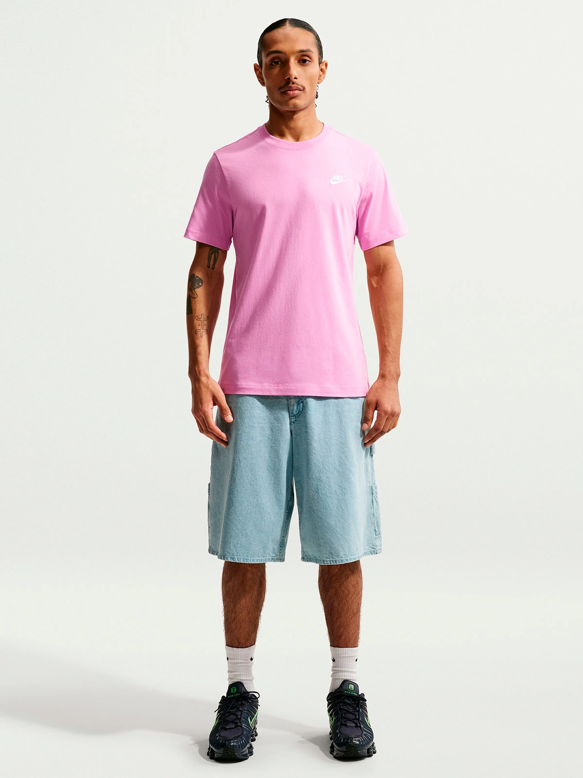 CAMISETA DEPORTIVA HOMBRE NIKE VIOLETA SPORTSWEAR CLUB - 3