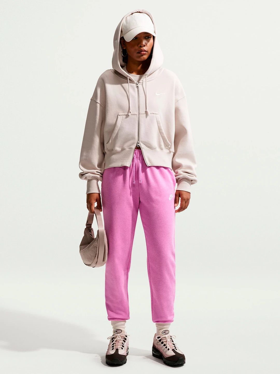 PANTALÓN BUZO MUJER NIKE VIOLETA SPORTSWEAR CLUB - 3