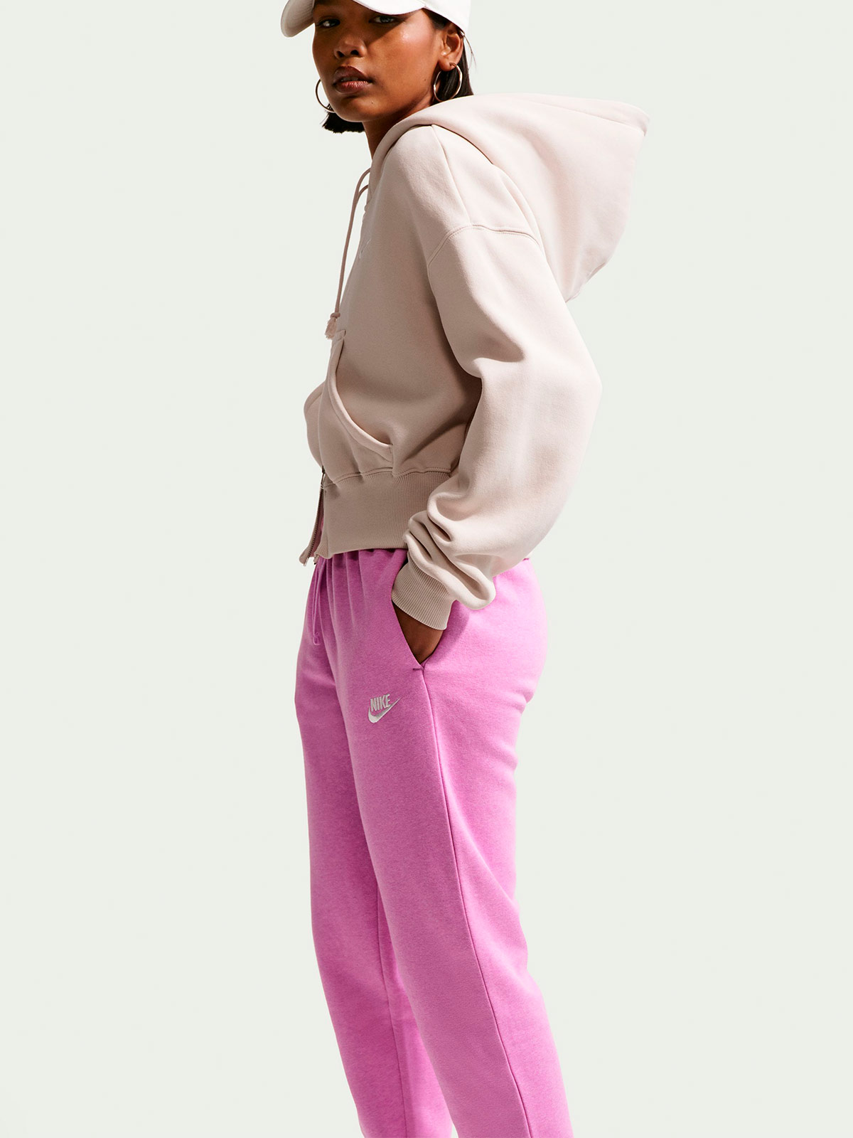 PANTALÓN BUZO MUJER NIKE VIOLETA SPORTSWEAR CLUB - 4