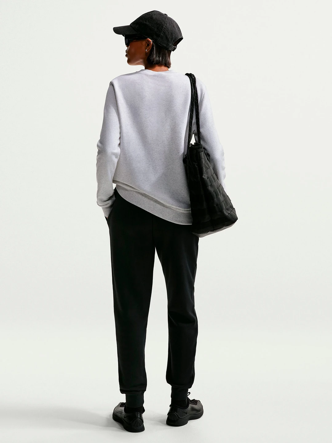 PANTALÓN BUZO MUJER NIKE NEGRO CLUB - 2