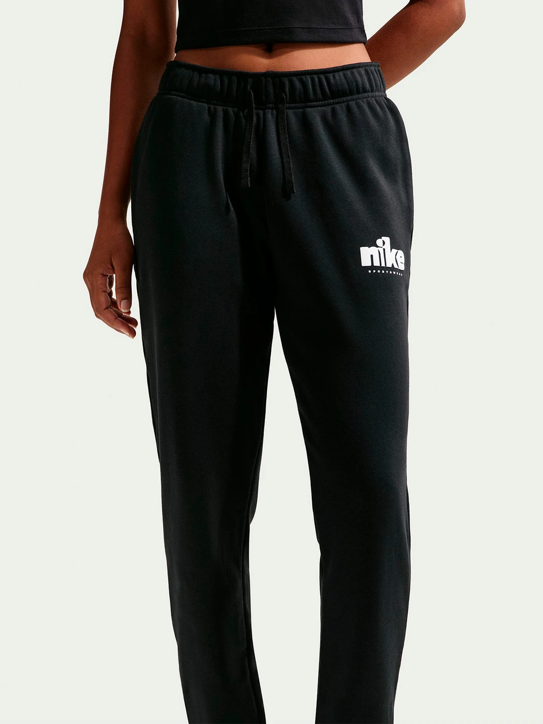 PANTALÓN BUZO MUJER NIKE NEGRO CLUB - 4