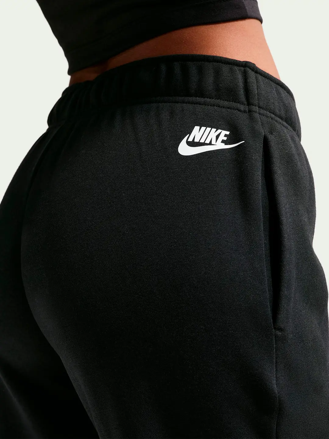 PANTALÓN BUZO MUJER NIKE NEGRO CLUB - 5