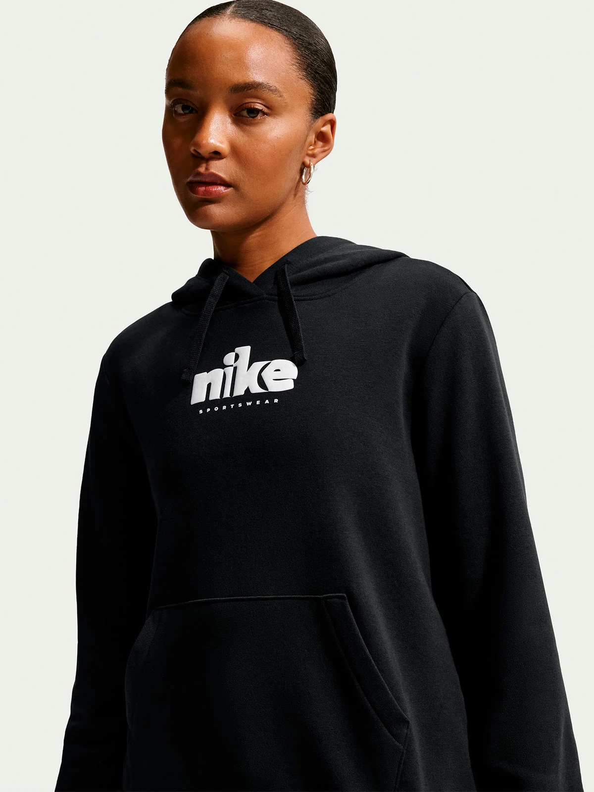 POLERA DEPORTIVA MUJER NIKE NEGRO HOODIE - 4