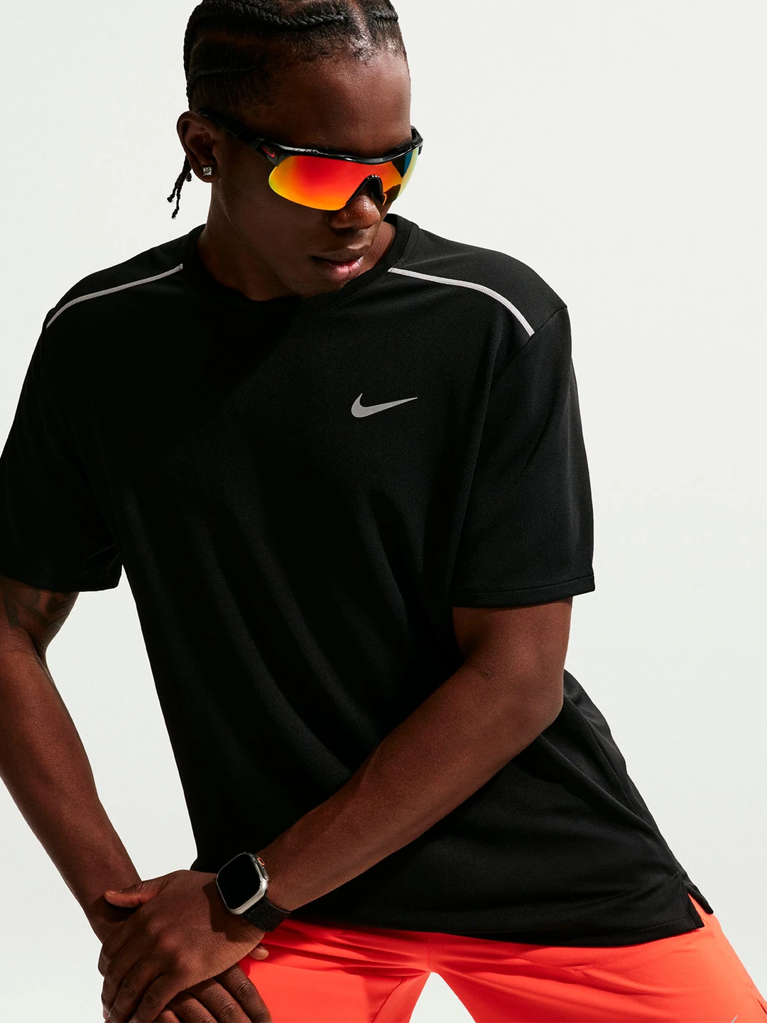 CAMISETA DEPORTIVA HOMBRE NIKE NEGRO UV MILER - 5