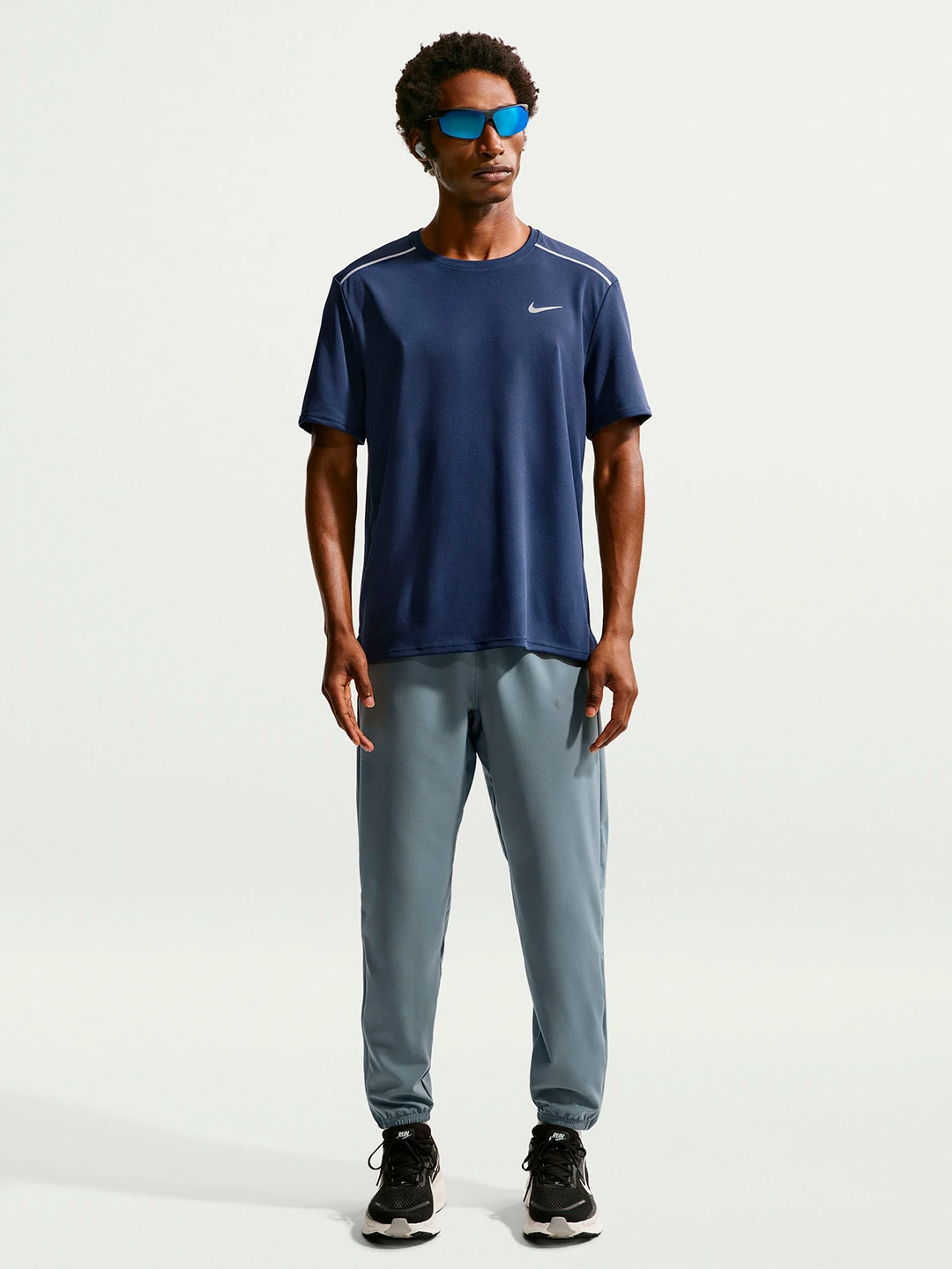 CAMISETA DEPORTIVA HOMBRE NIKE AZUL UV MILER - 3