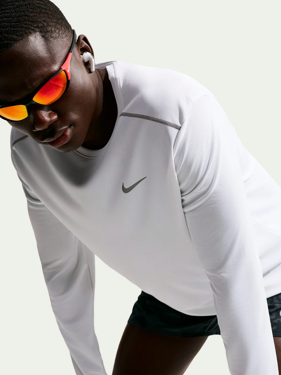 POLO DEPORTIVO MANGA LARGA HOMBRE NIKE BLANCO UV MILER - 4