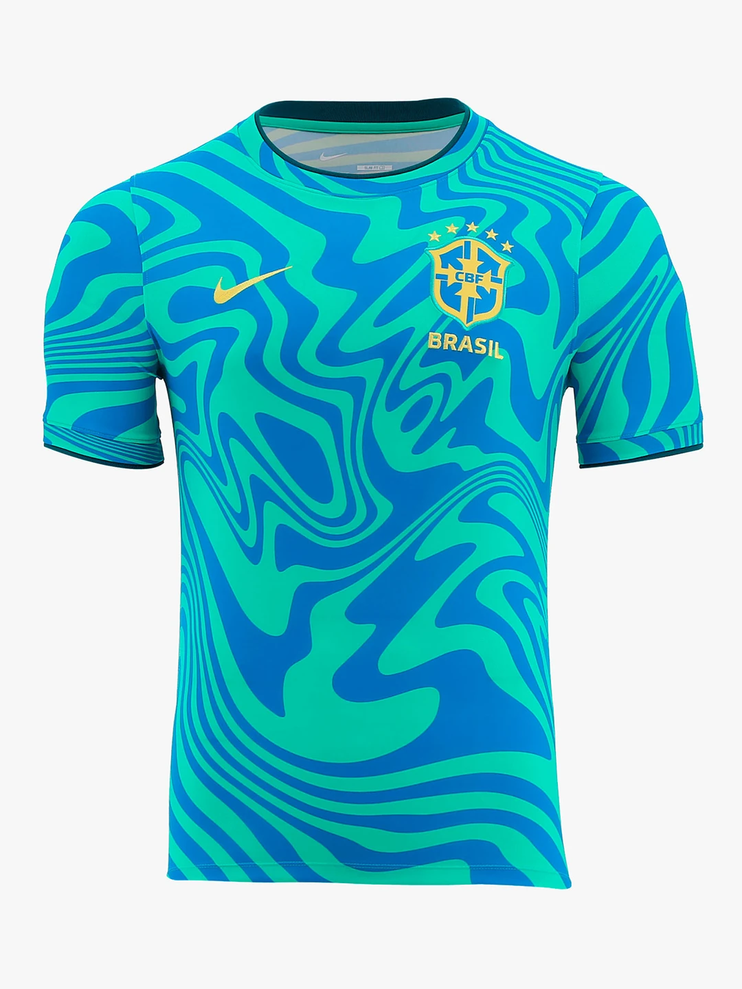 CAMISETA DEPORTIVA HOMBRE NIKE VERDE BRASIL - 1