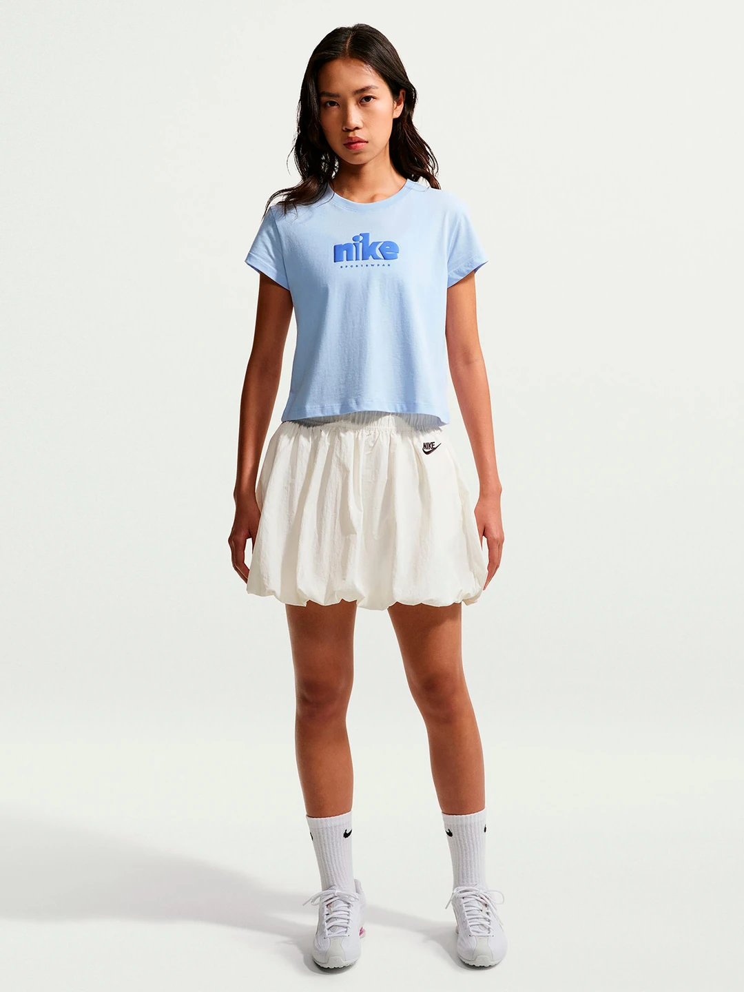 CAMISETA DEPORTIVA MUJER NIKE CELESTE CLUB - 3