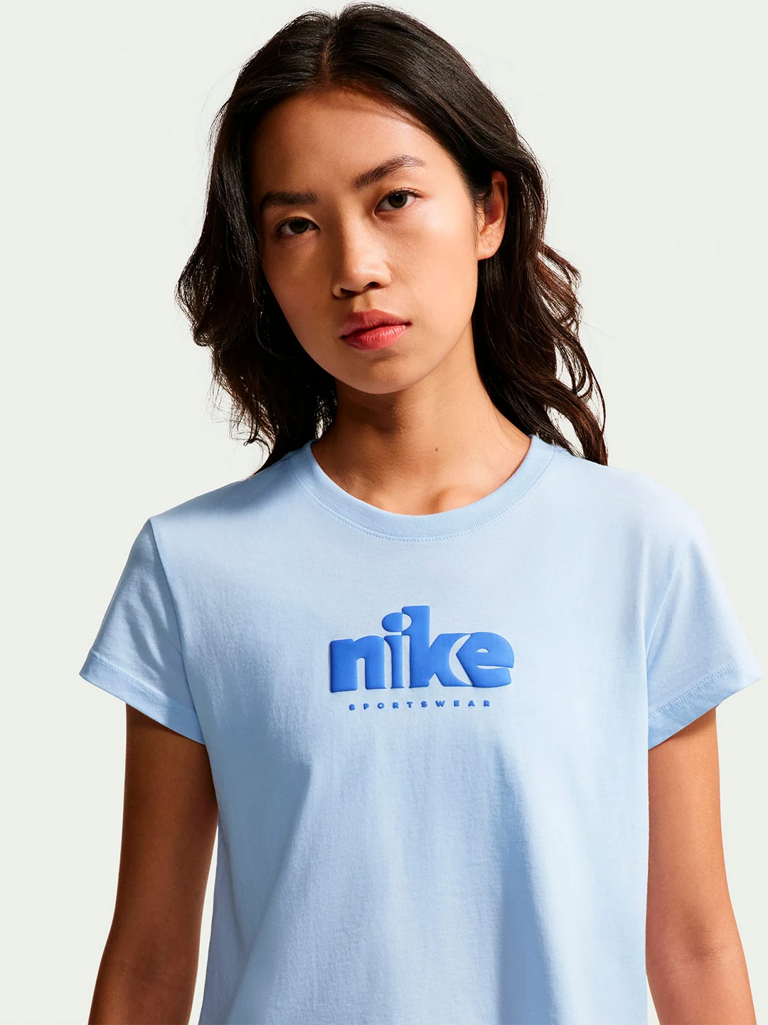 CAMISETA DEPORTIVA MUJER NIKE CELESTE CLUB - 4