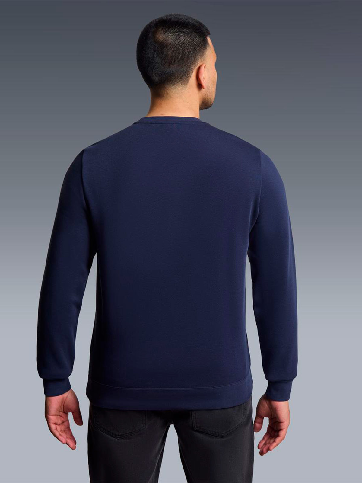 POLERA HOMBRE PUMA AZUL ELEVATED CREW - 4