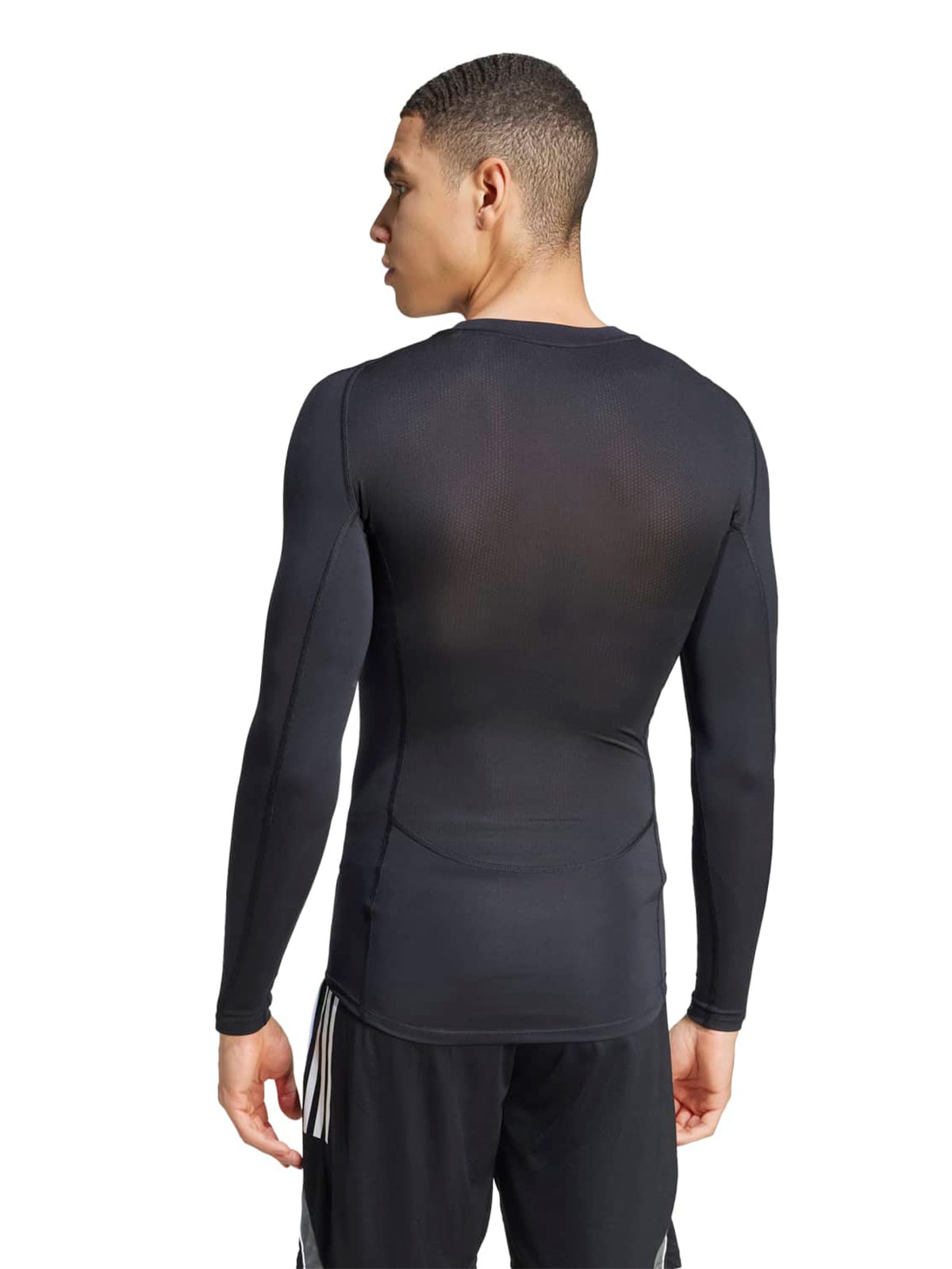POLO MANGA LARGA HOMBRE ADIDAS NEGRO TECHFIT - 2