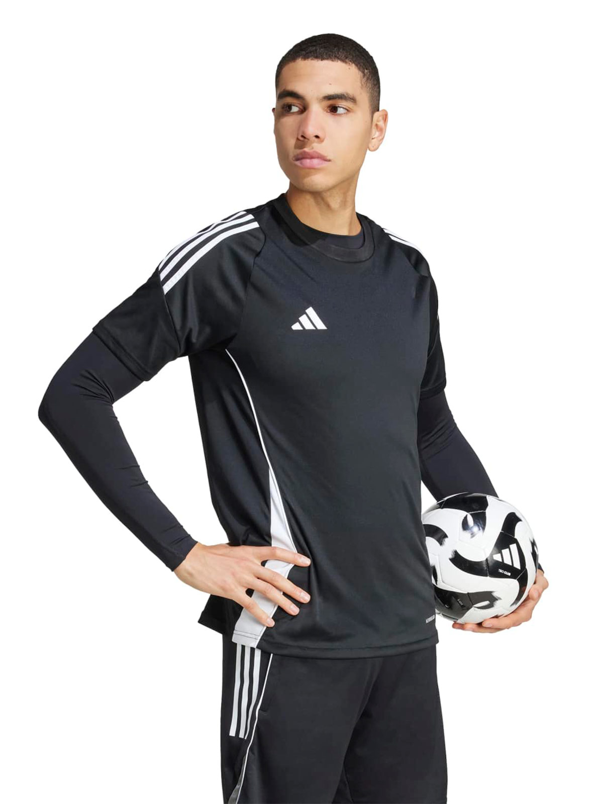 POLO MANGA LARGA HOMBRE ADIDAS NEGRO TECHFIT - 3