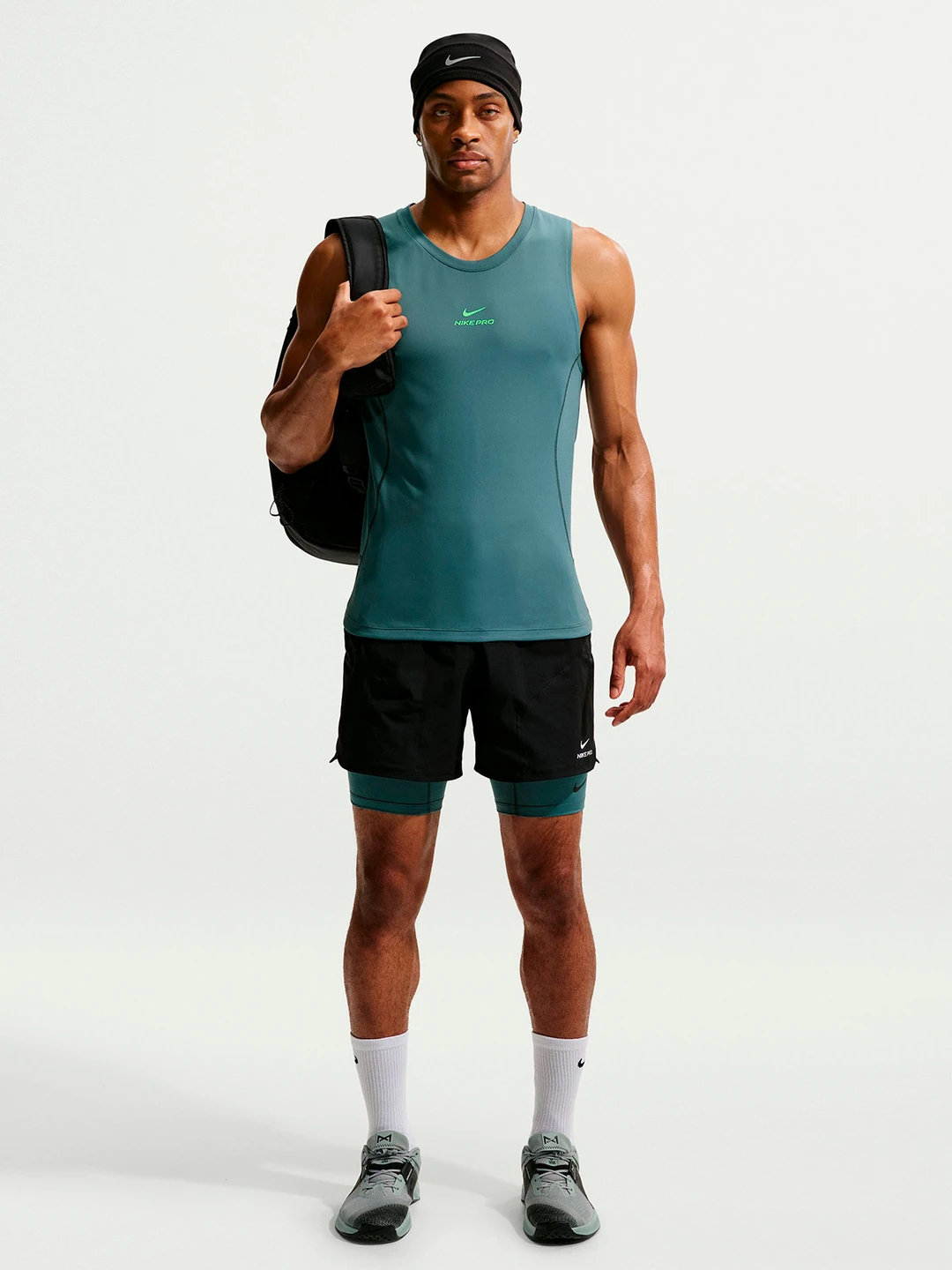 LEGGINS SHORT HOMBRE NIKE AZUL PRO - 3
