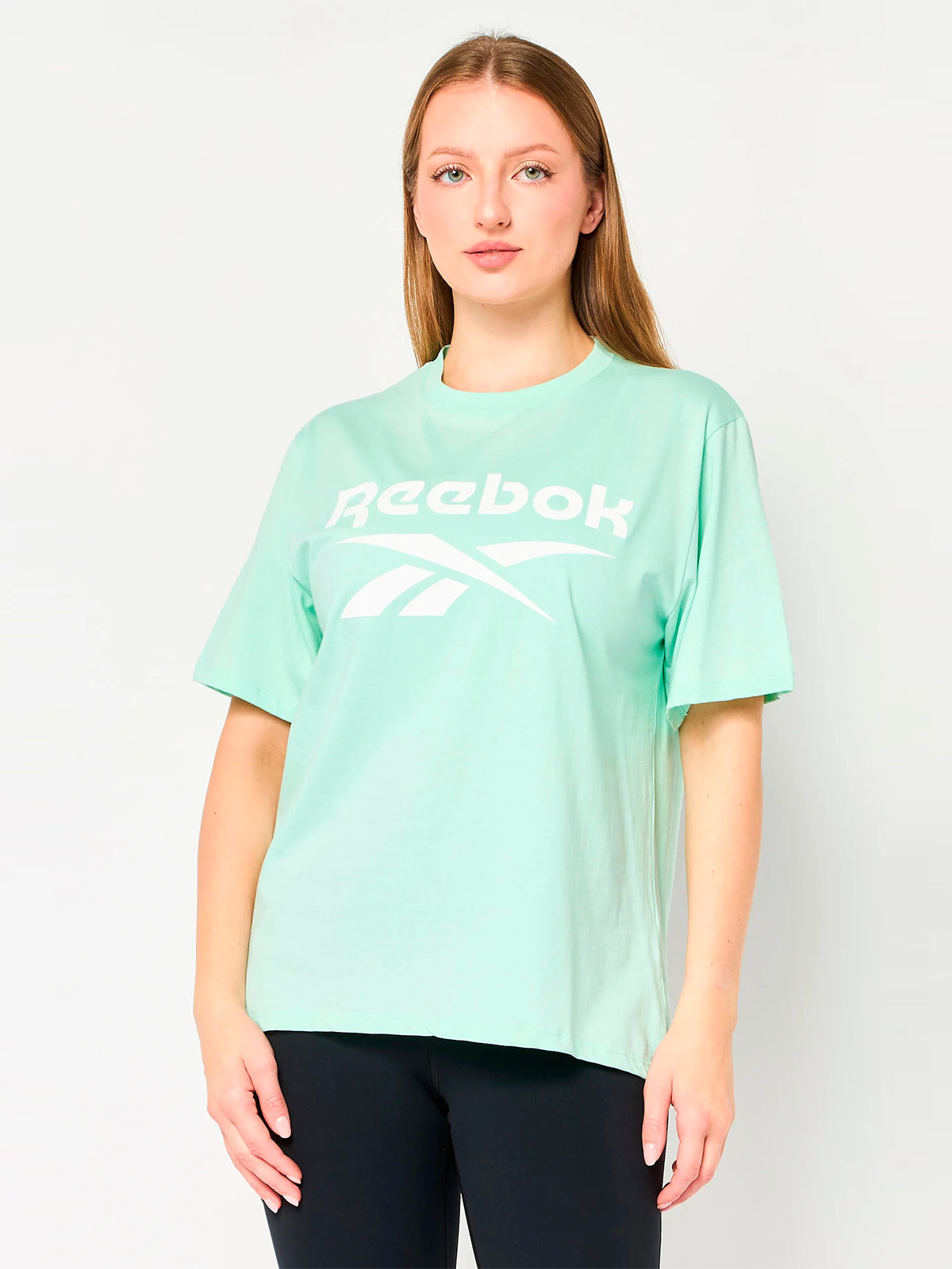 POLO DEPORTIVO ALGODÓN HOMBRE REEBOK VERDE BIG LOGO TEE - 1