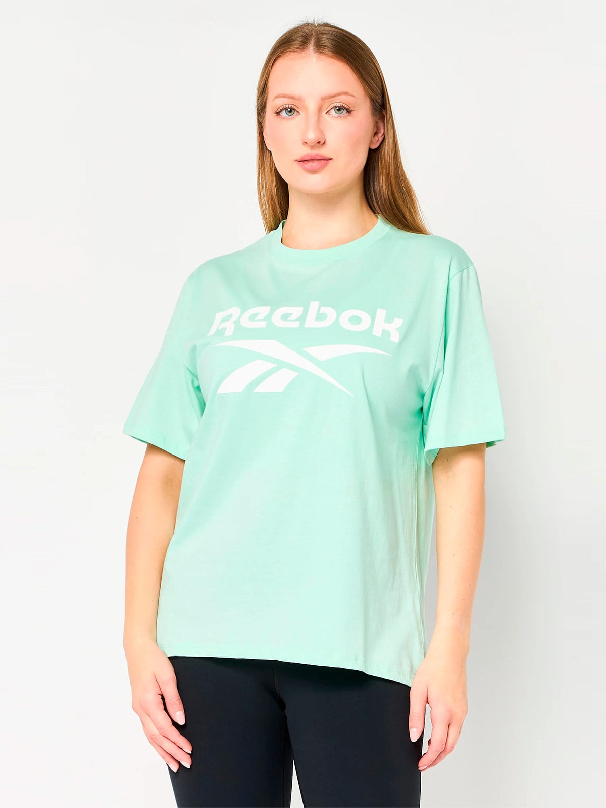 POLO DEPORTIVO ALGODÓN HOMBRE REEBOK VERDE BIG LOGO TEE - 1