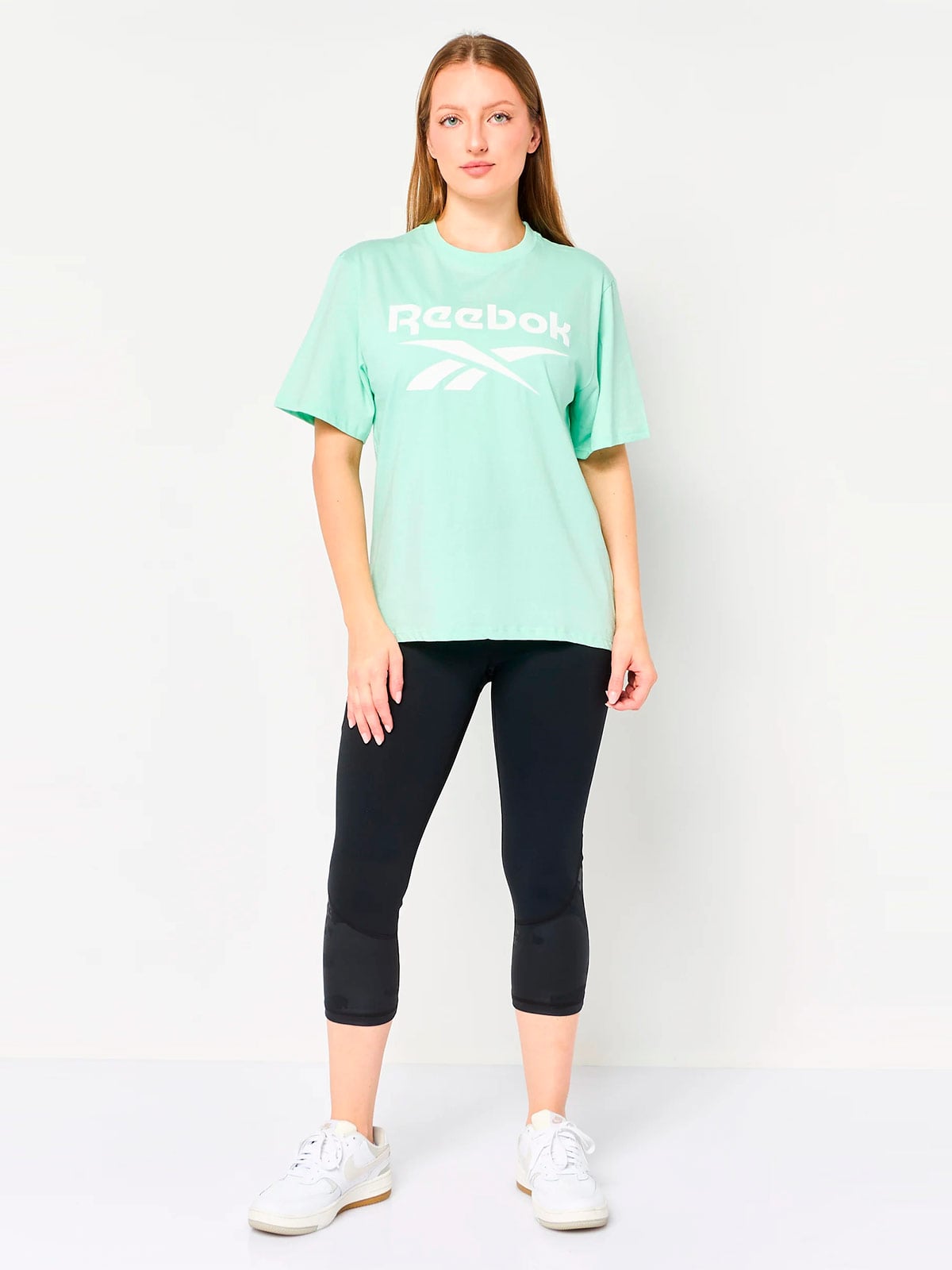 POLO DEPORTIVO ALGODÓN HOMBRE REEBOK VERDE BIG LOGO TEE - 3