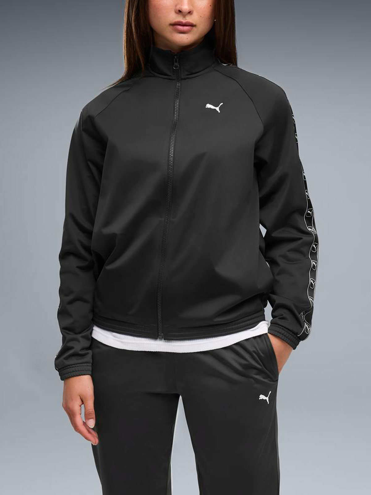 CONJUNTO BUZO MUJER PUMA NEGRO STANDARD SUIT - 5