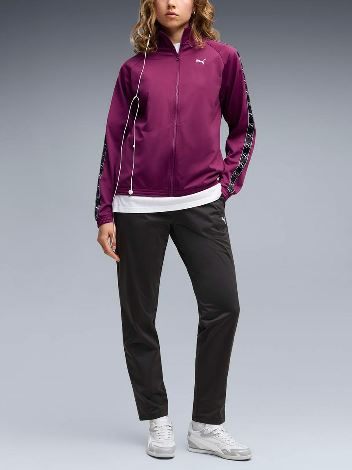 CONJUNTO BUZO MUJER PUMA MORADO STANDARD SUIT - 3
