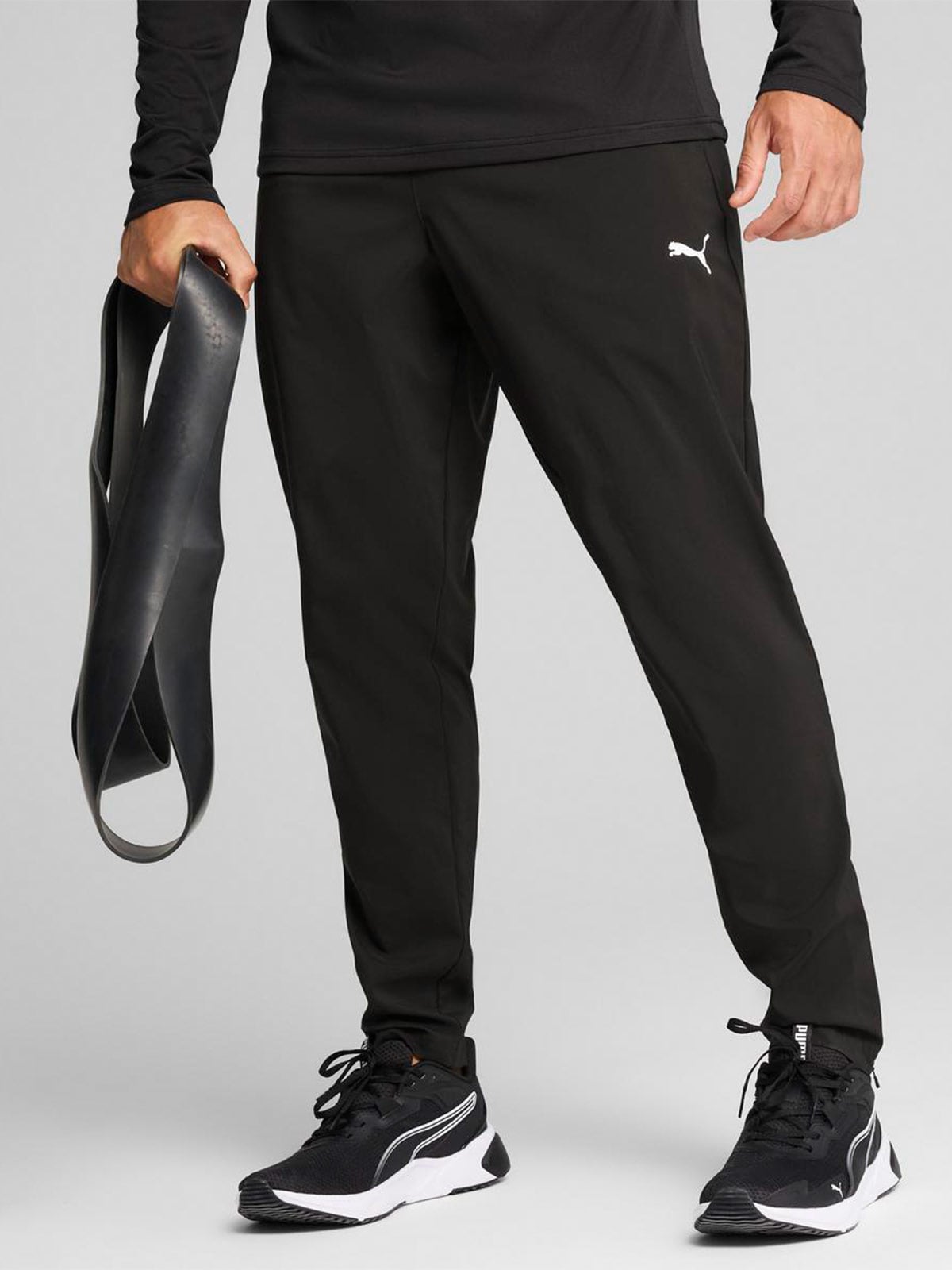 PANTALÓN BUZO HOMBRE PUMA NEGRO WOVEN - 1