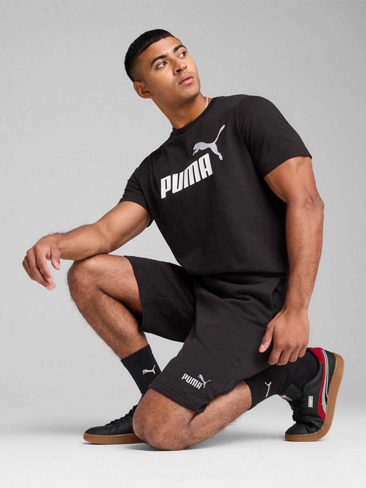 SHORT HOMBRE PUMA NEGRO 10" - 1