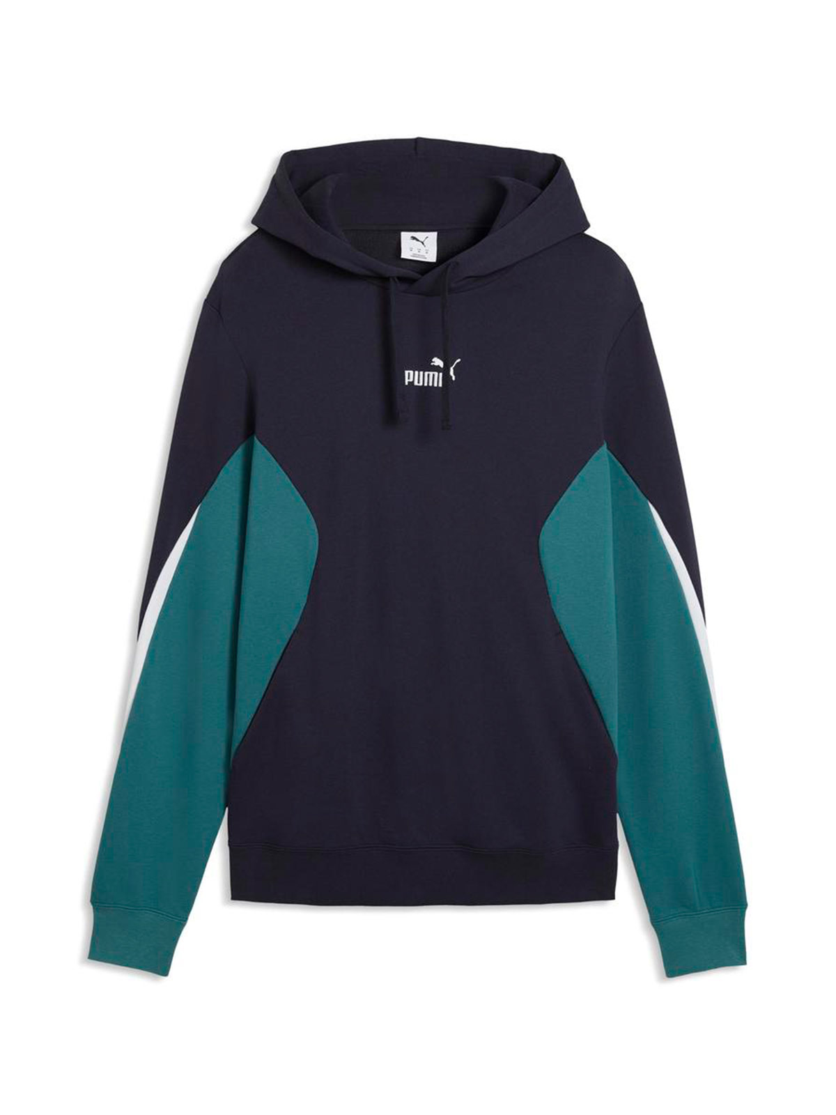 POLERA HOMBRE PUMA AZUL BLOCK HOODIE - 2