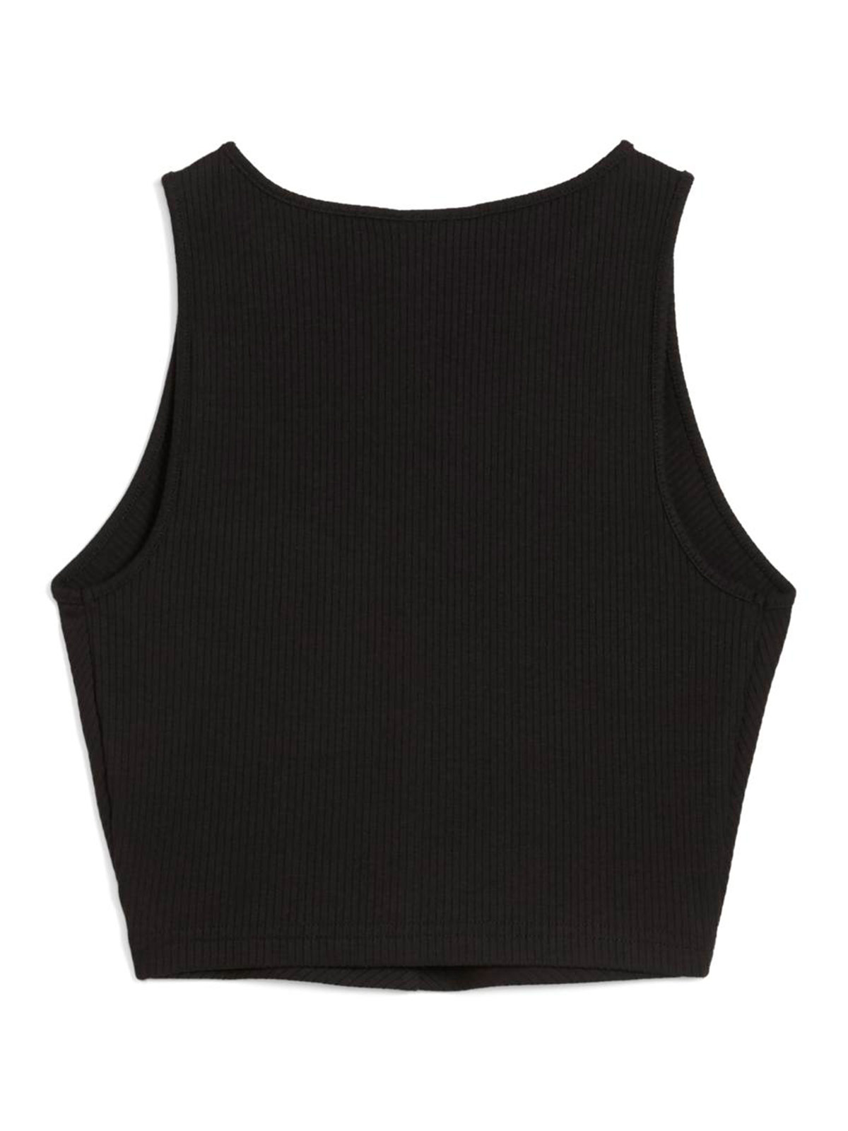 POLO CROP TOP MUJER PUMA NEGRO RIBBED - 7