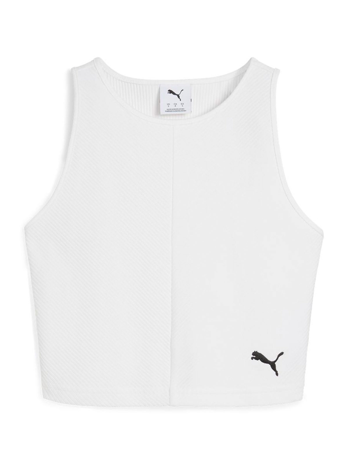 POLO CROP TOP MUJER PUMA BLANCO RIBBED - 6