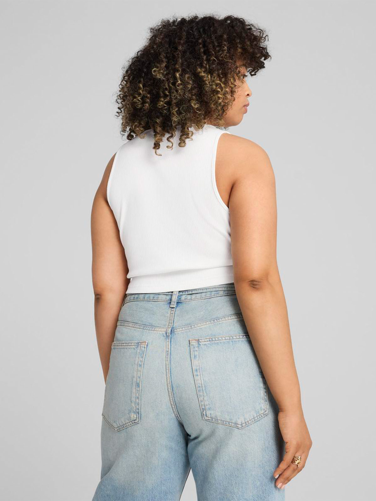 POLO CROP TOP MUJER PUMA BLANCO RIBBED - 4