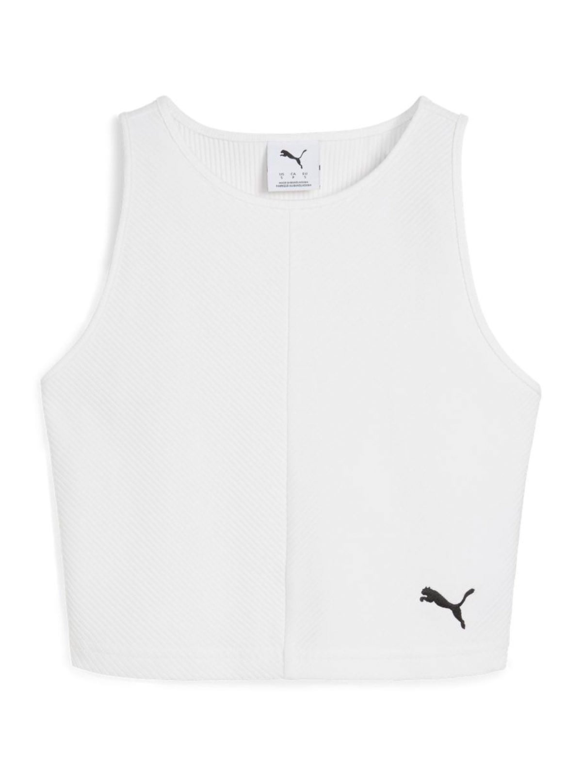 POLO CROP TOP MUJER PUMA BLANCO RIBBED - 6