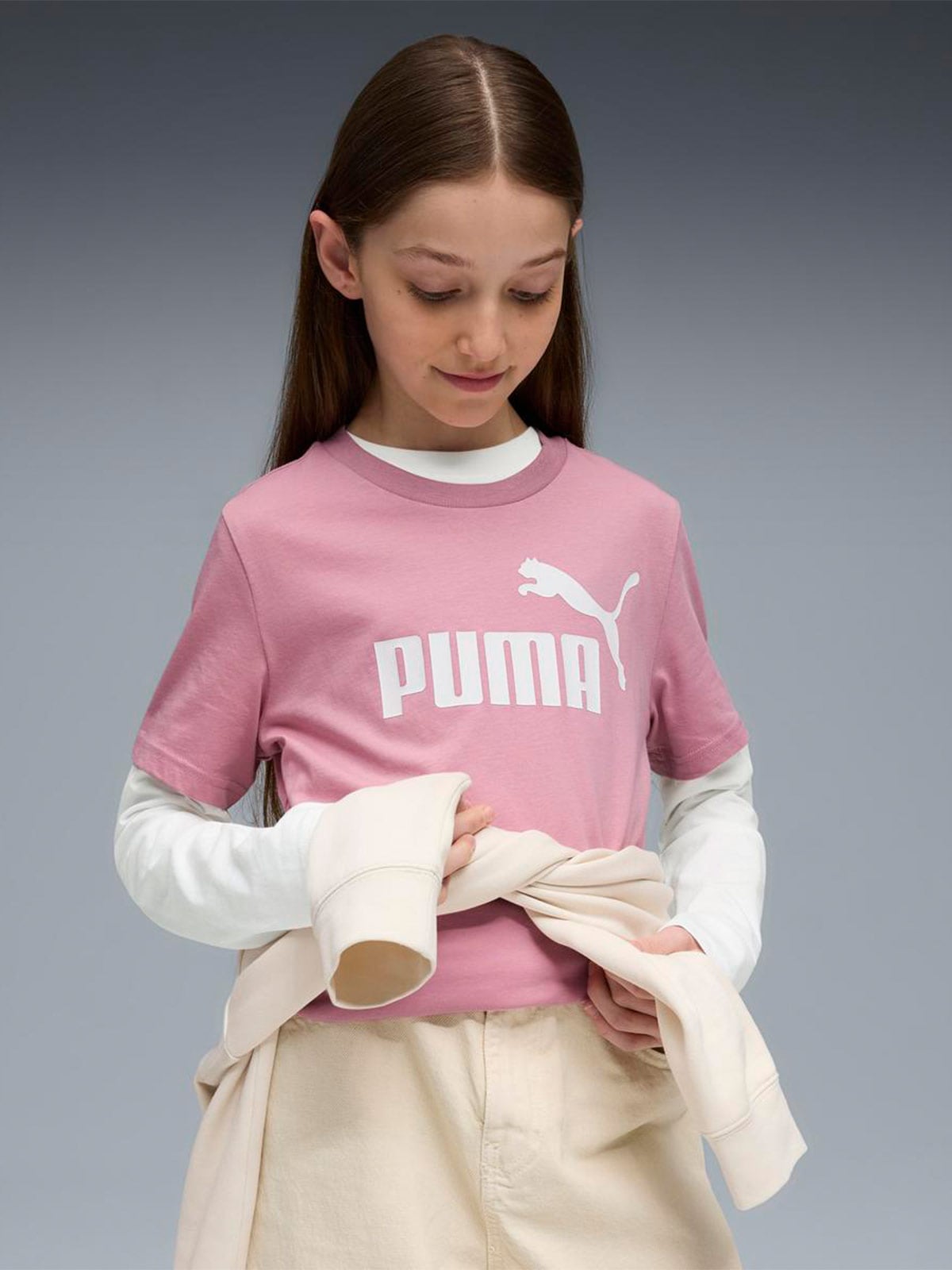 POLO NIÑA PUMA ROSADO LOGO - 1