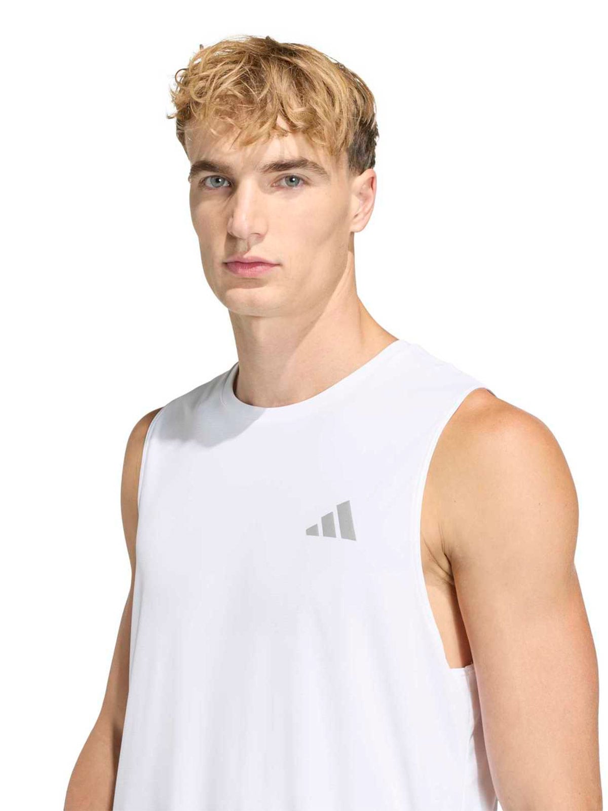 POLO SIN MANGAS HOMBRE ADIDAS BLANCO ADI365 ESSENTIALS - 4