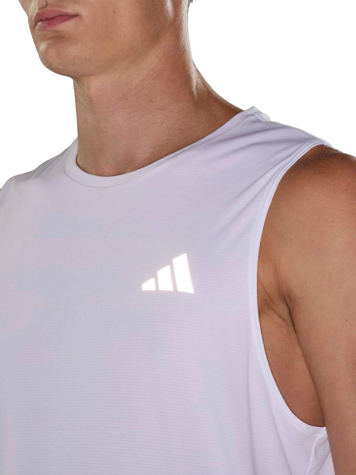 POLO SIN MANGAS HOMBRE ADIDAS BLANCO ADI365 ESSENTIALS - 5