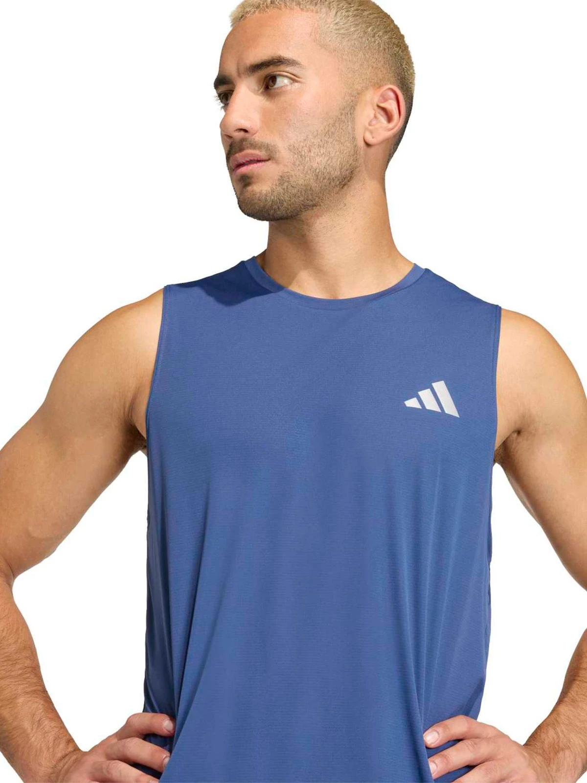 POLO SIN MANGAS HOMBRE ADIDAS AZUL ADI365 ESSENTIALS - 3