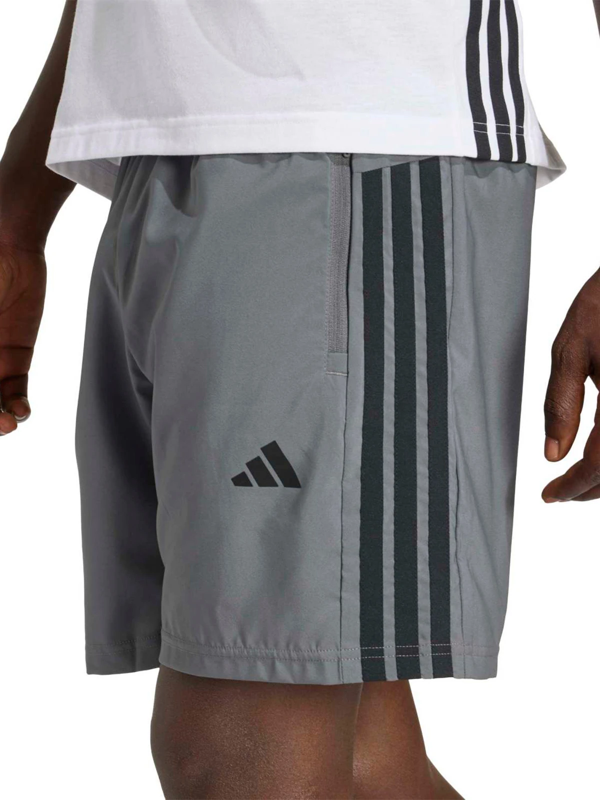 SHORTS HOMBRE ADIDAS GRIS WORKTOUT ESSENTIALS - 3