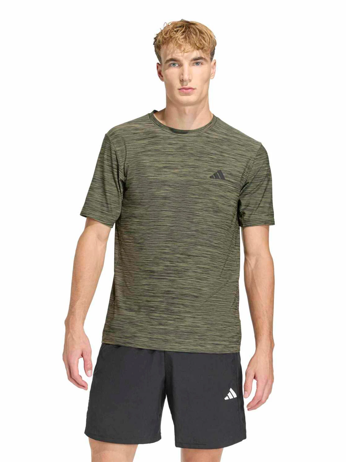 CAMISETA MANGA CORTA HOMBRE ADIDAS VERDE ESSENTIALS FLEX - 1