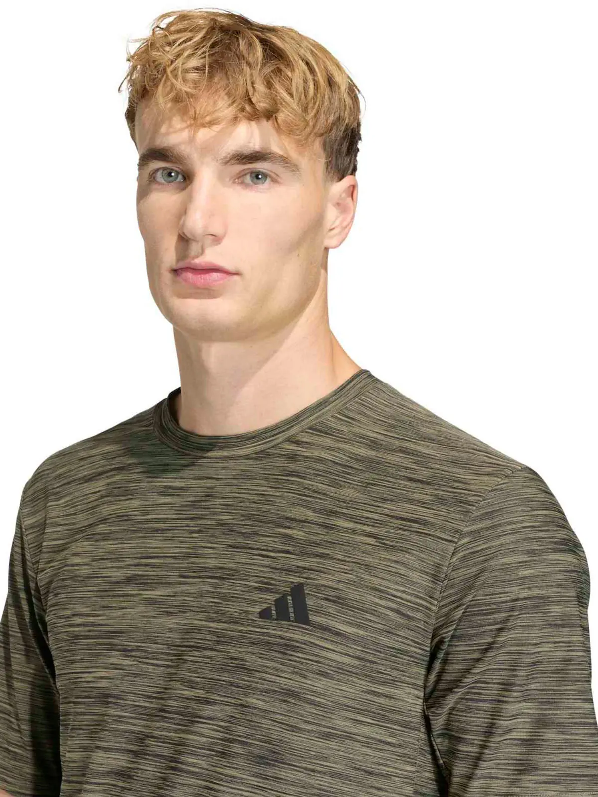 CAMISETA MANGA CORTA HOMBRE ADIDAS VERDE ESSENTIALS FLEX - 4
