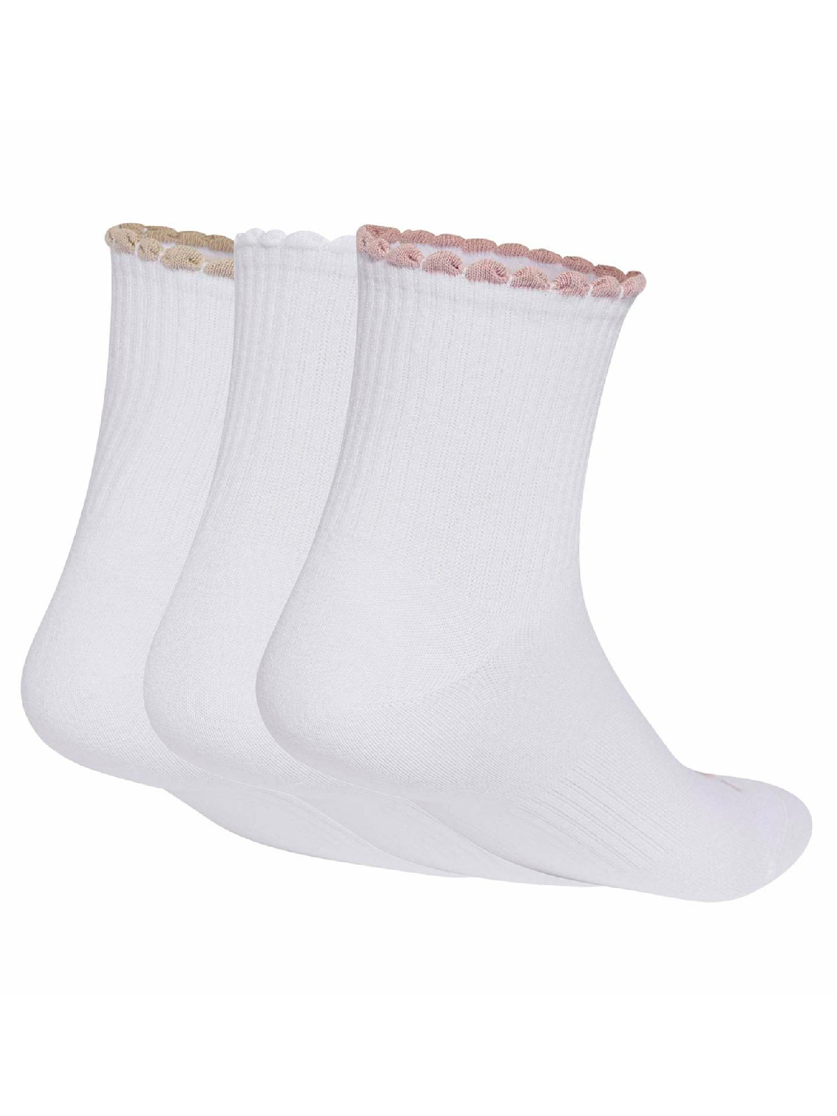 PACK X3 MEDIAS MUJER ADIDAS BLANCO - 2